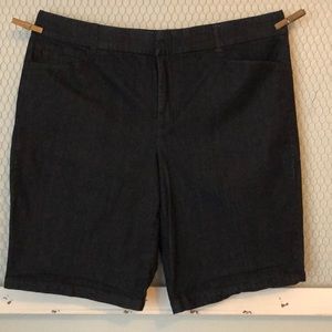 Gloria Vanderbilt Dark Denim 10” Bermuda Short 18 18w